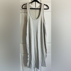 Rag & Bone Marlon Gray Tank Dress Size M Medium Scoop Neck Side Slit Vents